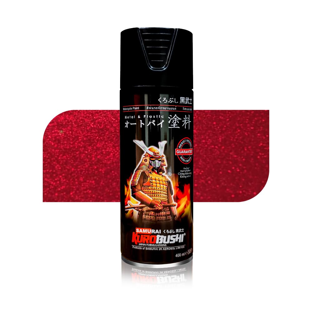 Samurai Kurobushi Spray Paint 1K 1Star #Y138*-CANDY/BRILLIANT RED (D-I-Y)- 400ml