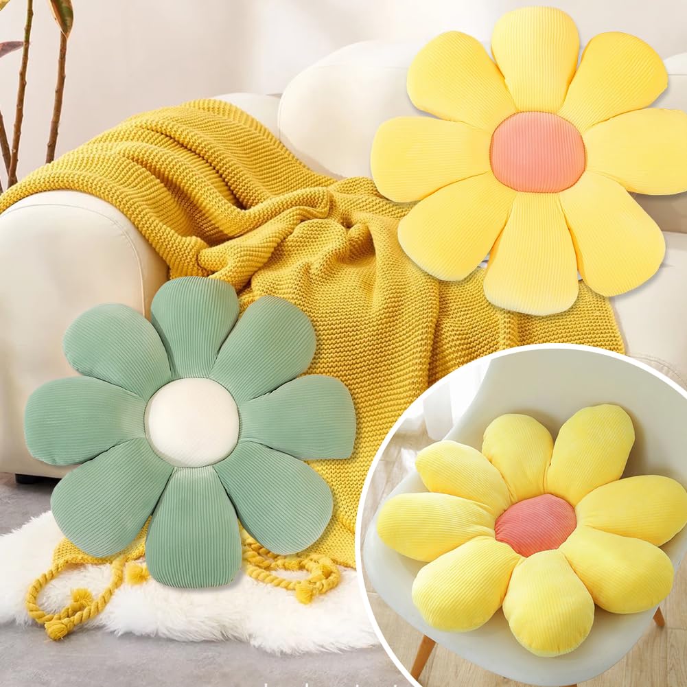 Cuscino Decorativo A Forma Di Fiore 35x35cm - Morbido Per Divano E Camera - Foto 11
