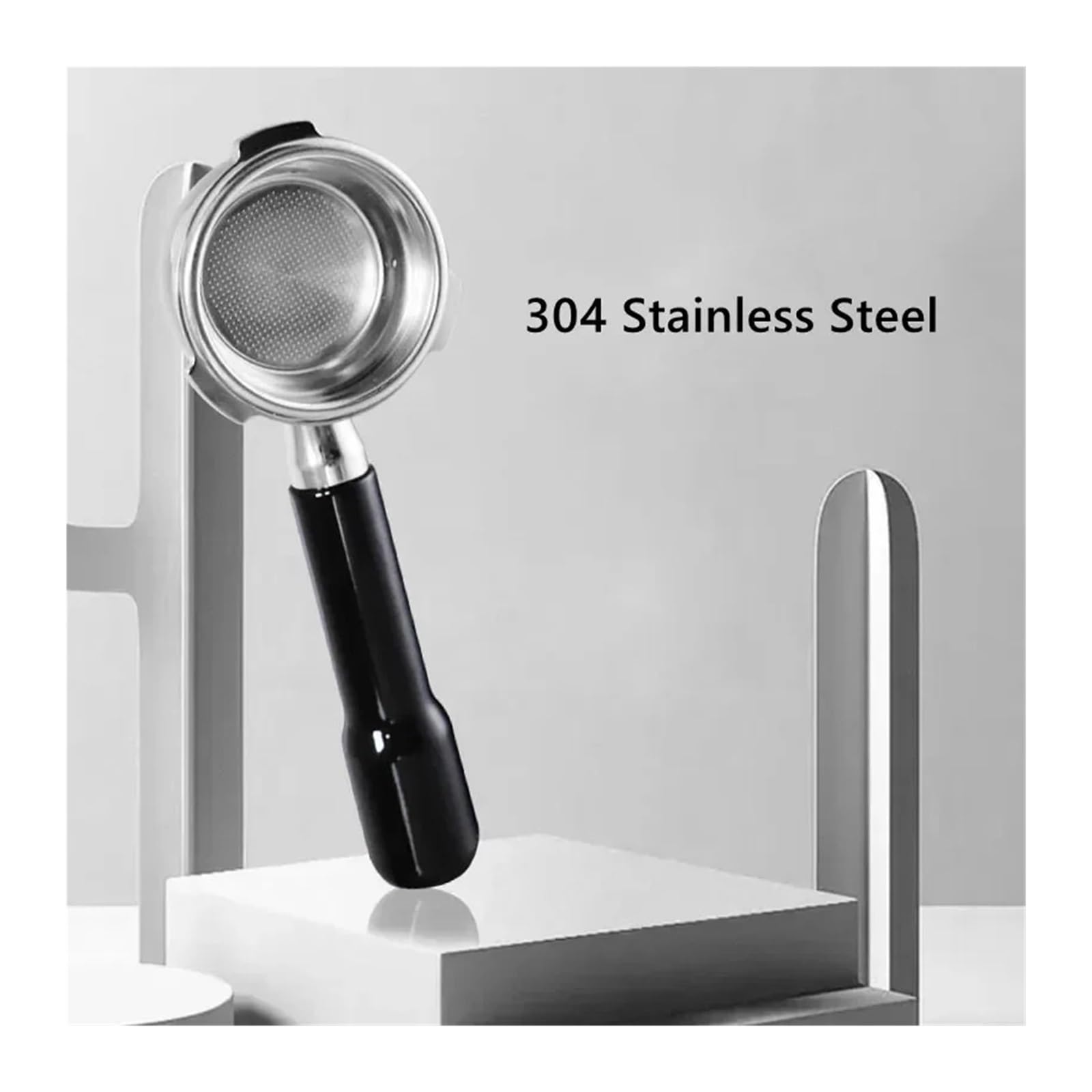 Portafiltro, compatible con Breville, 58mm sin fondo | Repuesto para Oster, 3 uñas, acero inoxidable 304, mango de madera, desmontable(Red Rose wood)