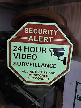 防犯カメラ　セキュリティーロードサイン 新品 SECURITY SIGN セキュリティ ロードサイン DANGER 看板