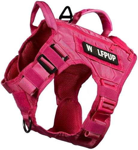 Arnés táctico para perro (diosa rosa, talla M)