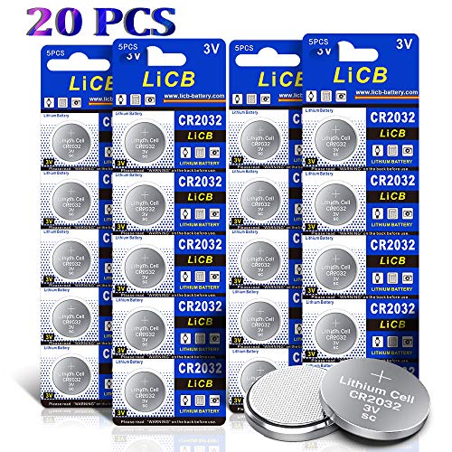 LiCB 20 PCS CR2032 Lithium Coin Battery- 245mAh...