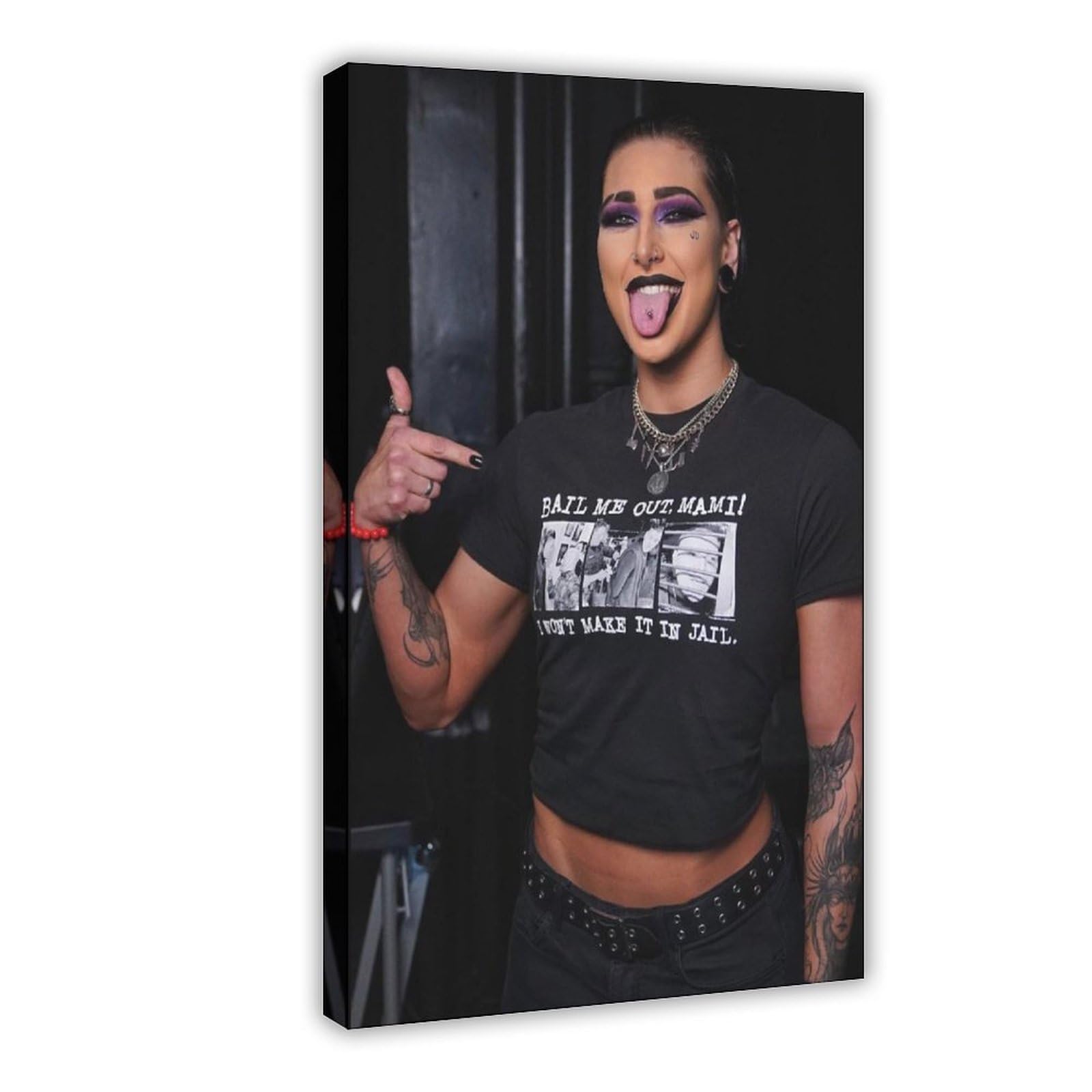 Hgklbg Frame-Style Wrestler Rhea Ripley Poster Canvas Poster Office Decor Gift