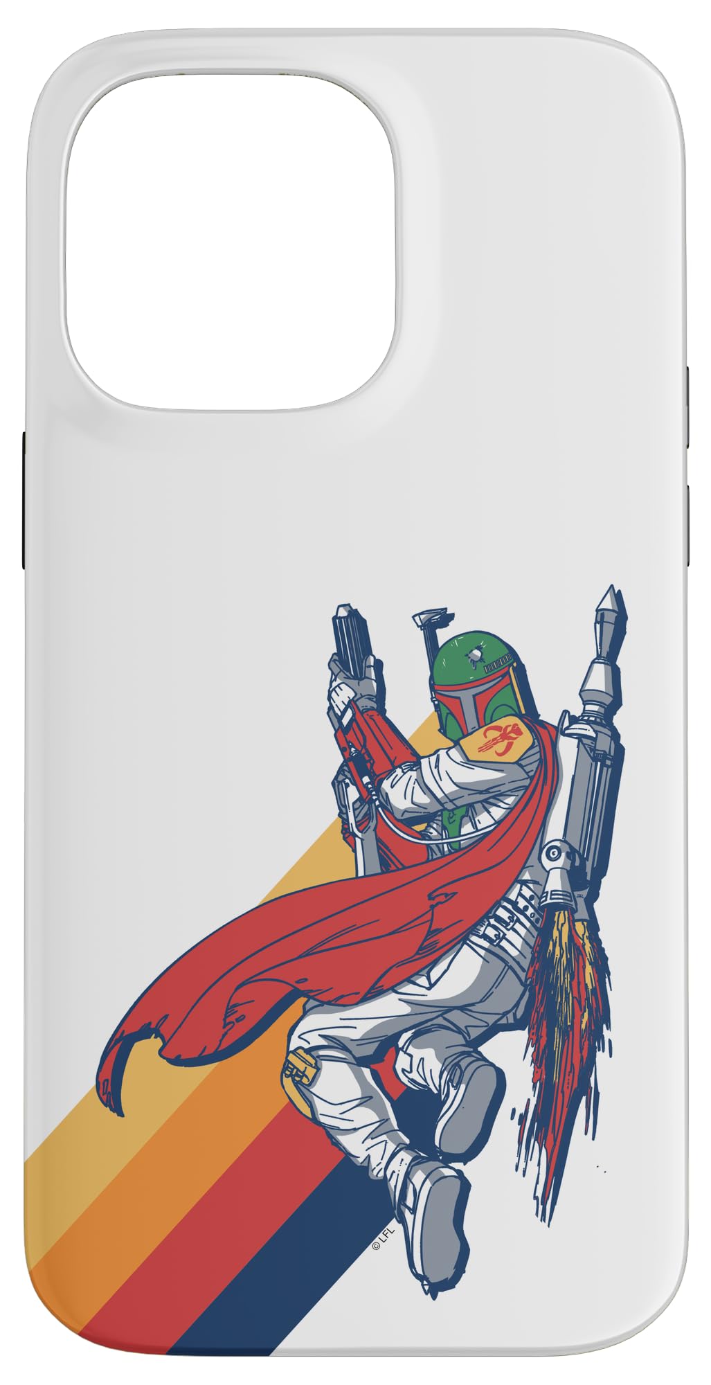 Star Wars Boba Fett Retro Rainbow Case for iPhone 14 Pro Max