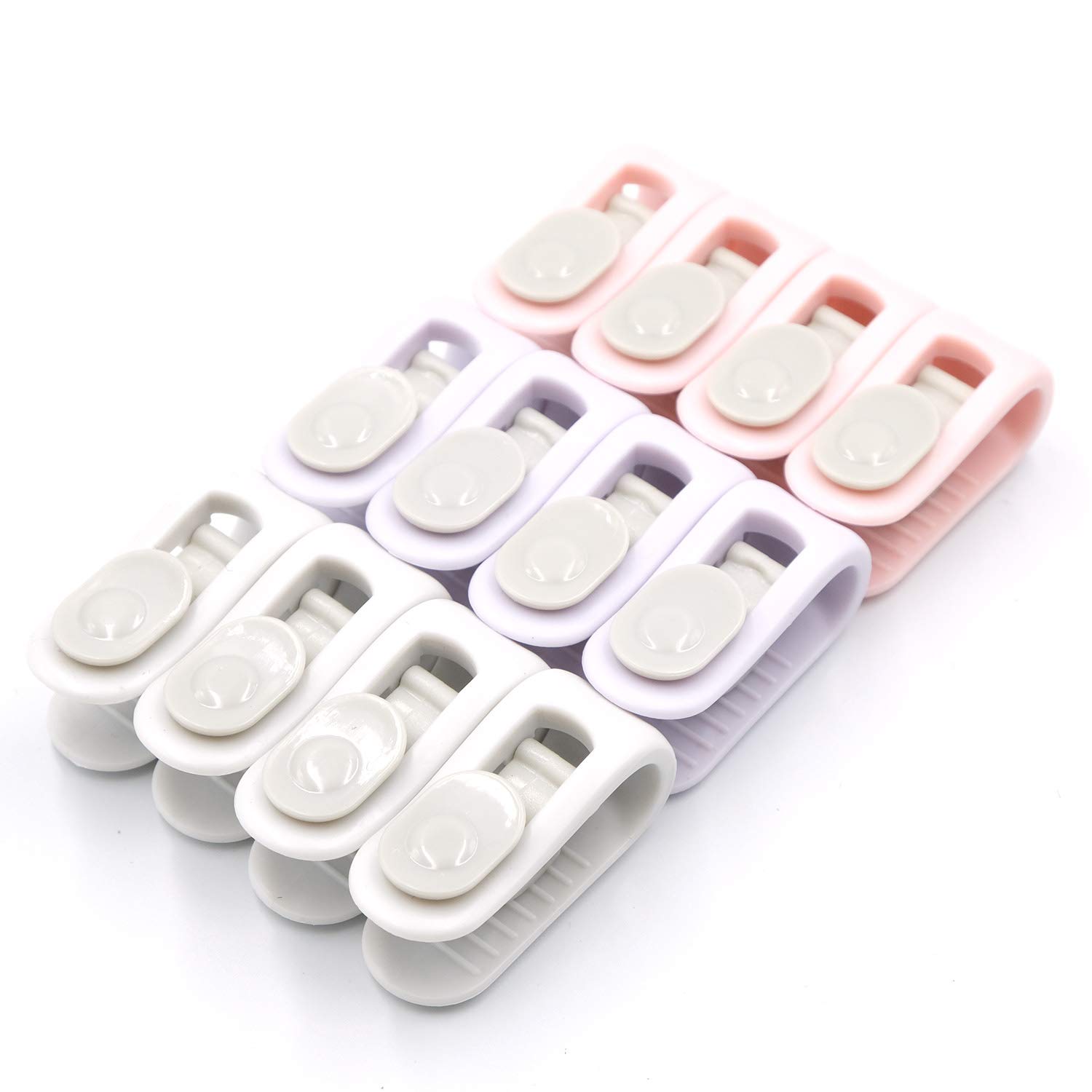 Leyal 12Pcs Colorful Quilt Clips Creative Plastic Quilt Holder for Home