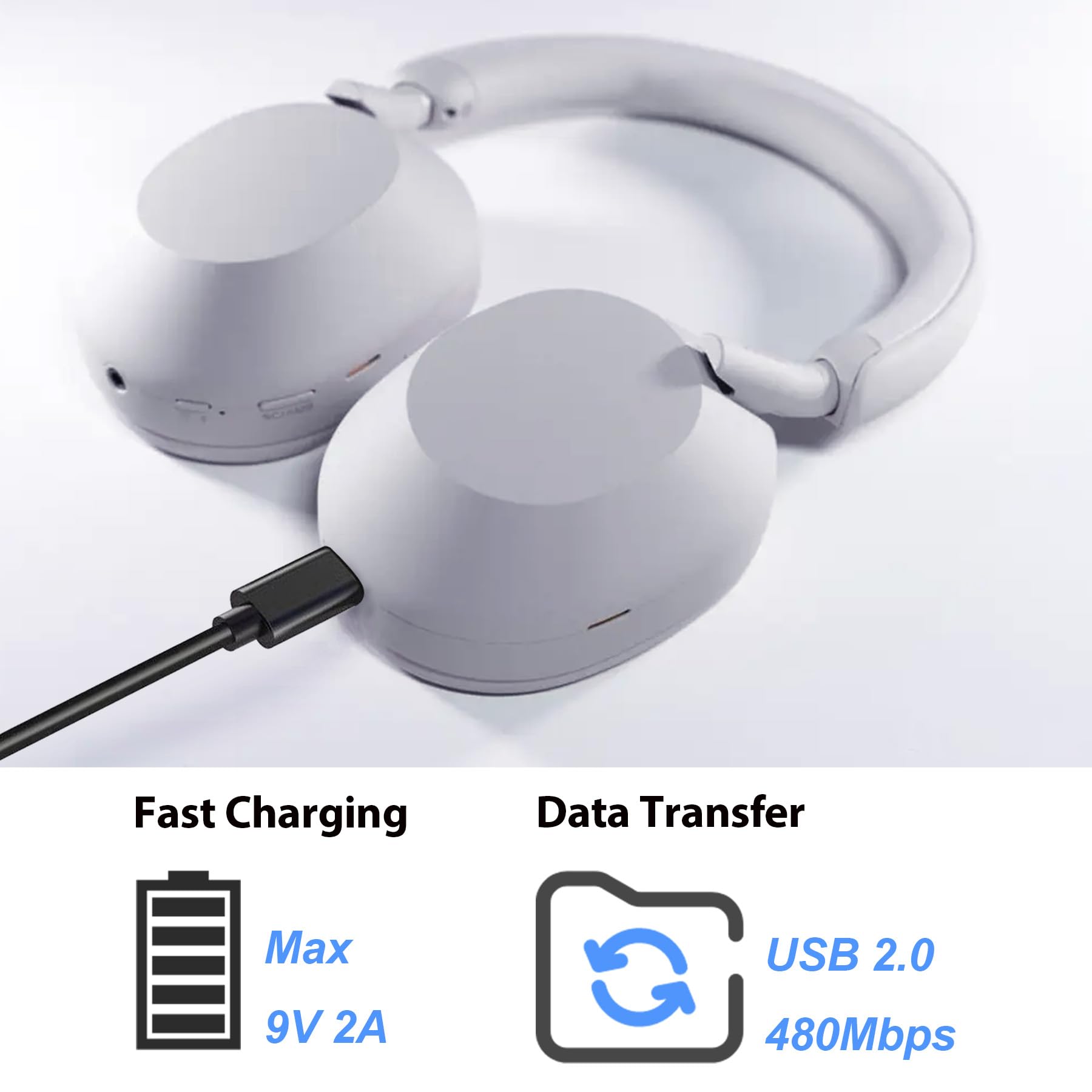 Sony Wh-1000xm5 Cavo Ricarica USB-C Per Cuffie Sony Sony Wh-1000xm5 Cavo Ricarica USB-C Per Cuffie Sony