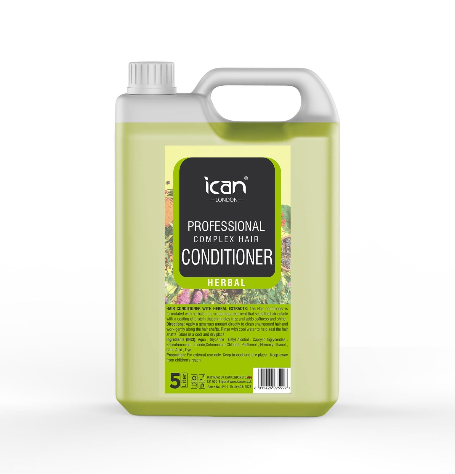 ICAN LONDON HERBAL COMPLEX CONDITIONER SALON SIZE 5 LITRE GALLON- SAME DAY DISPATCH