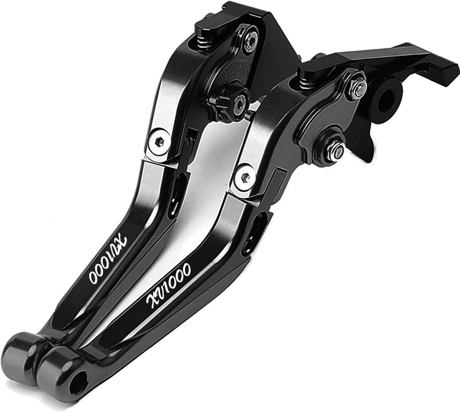 22MM Motorcycle Aluminum Brake Clutch Levers Handlebar Hand Grips Ends Compatible with Yamaha XV1000VIRAGO XV1000 XV 1000 Virago 1984-1985