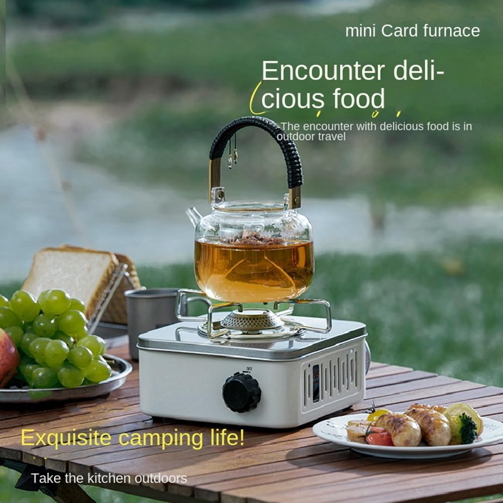 Outdoor Camping Kuchenka gazowa Mocny grill turystyczny Super lekki podróżny sprzęt kuchenny - zielony
