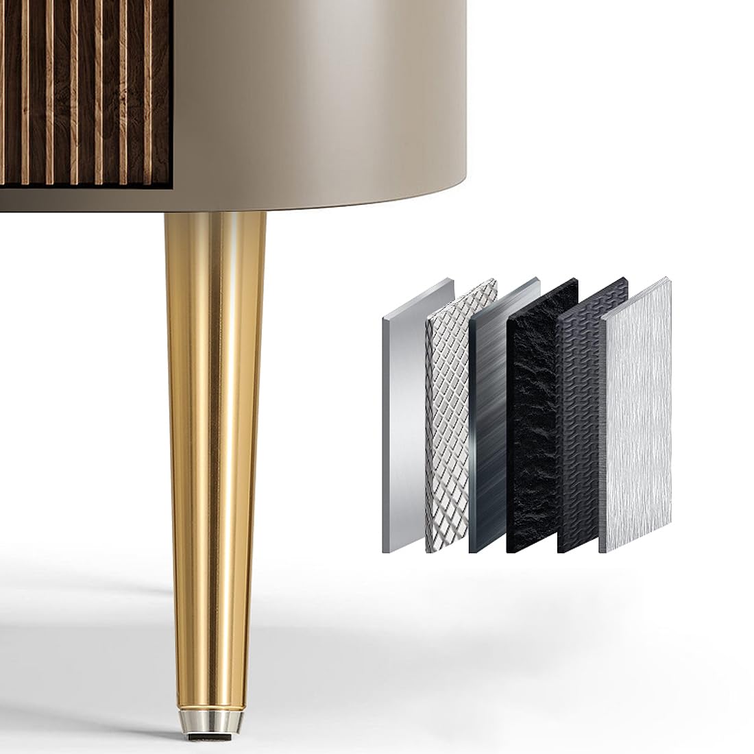 Patas de muebles de baño, 4 Piezas Patas mesa alta bar Patas de Repuesto Oro Pata Mesa Escritorio Patas de cama Aleación Aluminio | Galvanoplastia Pies de Metal Altura: 20-25cm Baño 25cm/9.8"