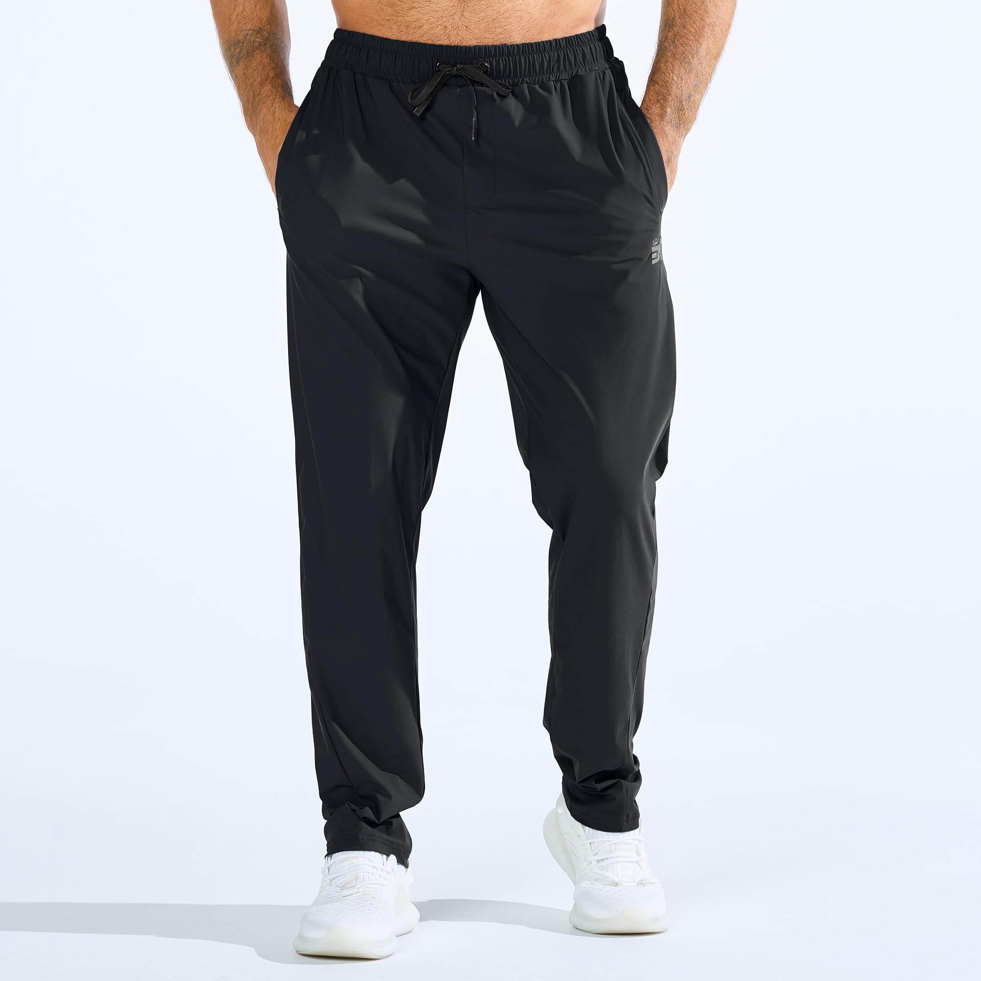 BROKIG BROKIG Men's LightArmor Workout Sweatpants with Zip Pocket,UPF 50+ Stretch Joggers Men Track Pants for Gym Jogging in use