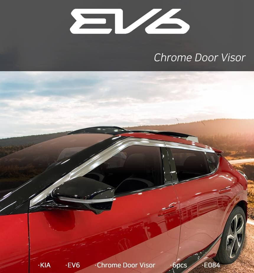 Miniatura 4 de AUTOCLOVER - Protectores de lluvia cromados 6p compatibles con KIA EV6 Autoclover_E084 2022