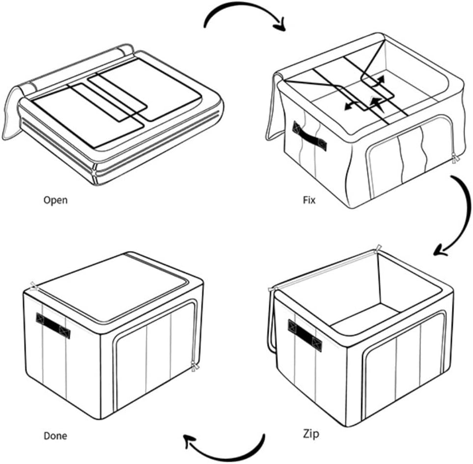 Storage Bins Storage Bag with Handle Foldable Thickness Storage Bag Organizer Storage Bucket Storage Container(C)