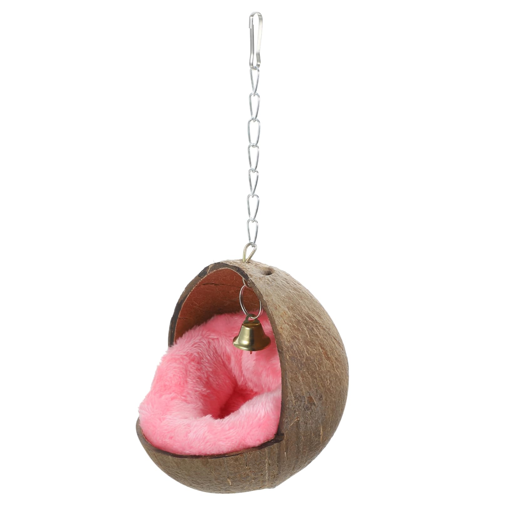 INOOMP 2stücke Coconut Shell Nest Für Hamster Meerschweinchen Und Eichhörnchen Gemütlicher Schlafplatz Natürlicher Kokosnussschale Zufällige Farben Für Kleine Haustiere