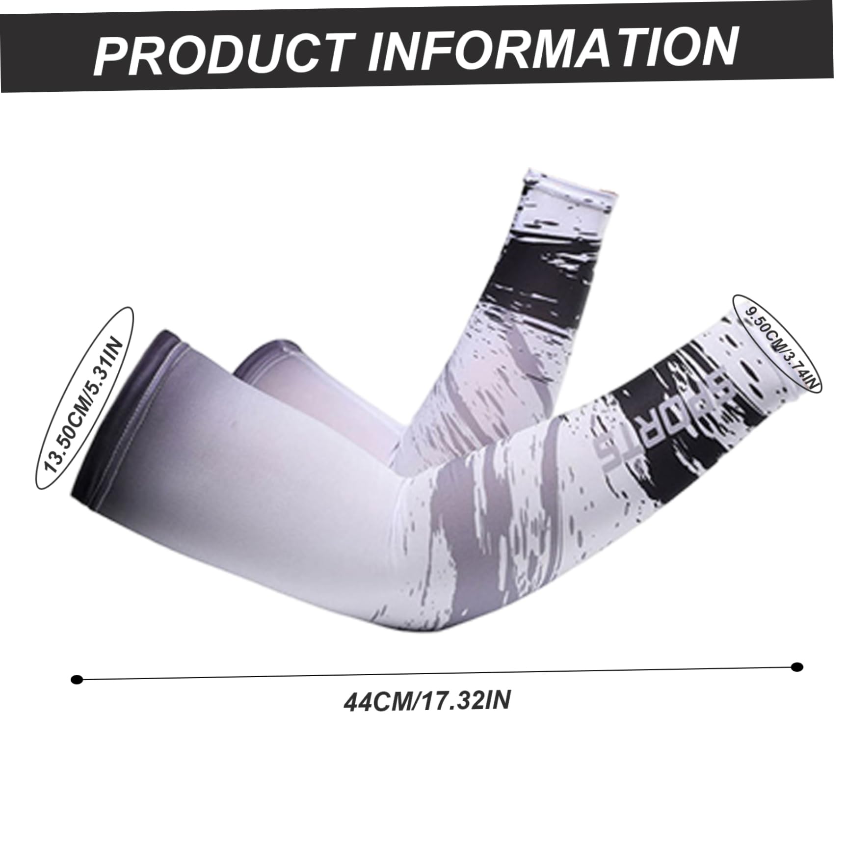 Manchons De Bras De Gaming - Protection UV Et Refroidissement - Motif Encre - Élastiques Et Respirants - Pour Sport Et Extérieur