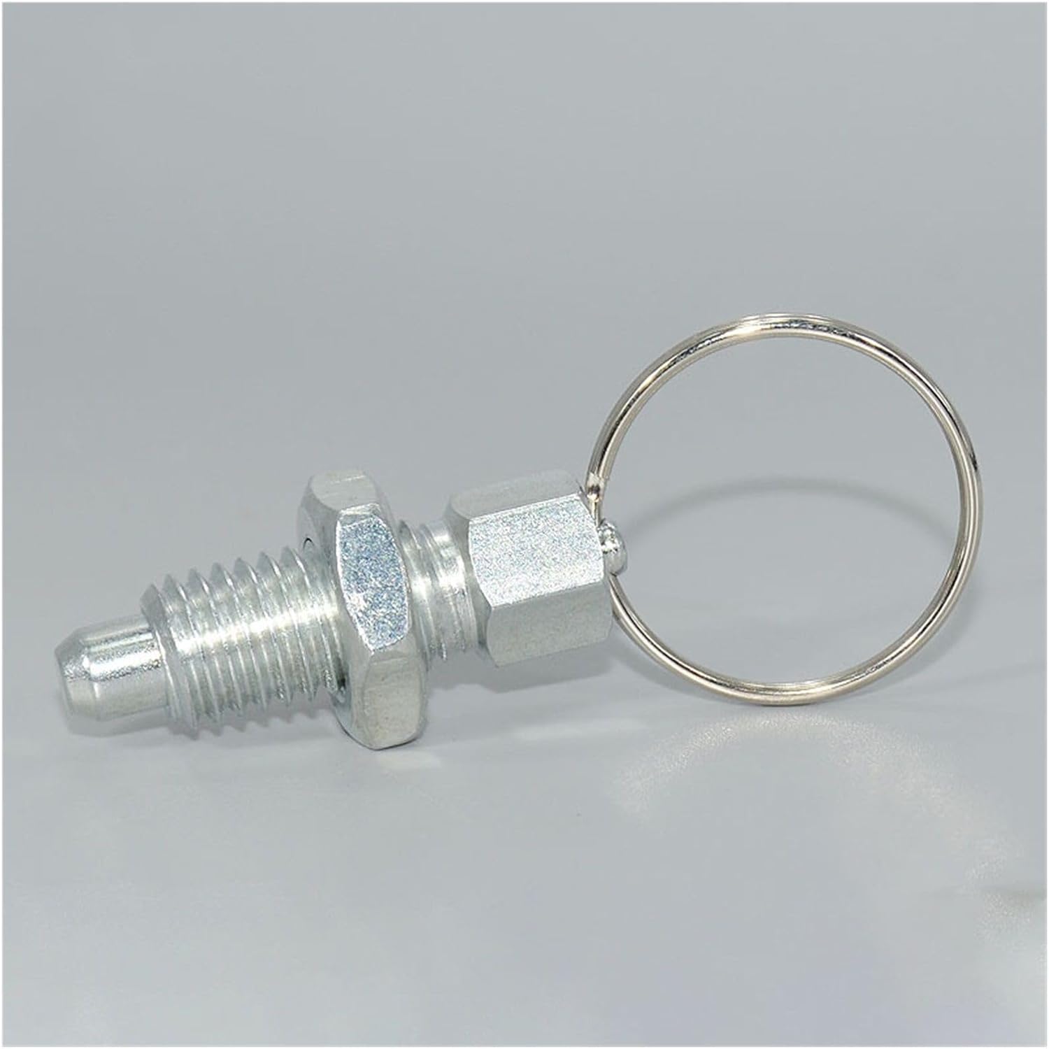IOFIT 1pcs Galvanized Spring Plunger Pin Indexing Plungers with Pull Lock up M6 M8 M10 M16 (Size : Silvery, Color : M16-1.5-10mm)
