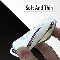 Vista 5 de Funda para llavero compatible con Honda Civic Accord CR-V HR-V Pilot 2022 2023, llavero de TPU suave de protección completa, carcasa bonita (blanco)