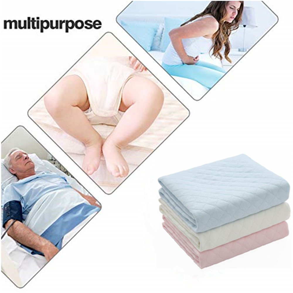 Baby Infant Wasserdicht Matte Wickelauflage Wickelunterlage - Ökologische Baumwolle Atmungsaktiv Waschbar Wiederverwendbare Windel Matte,3 Stück in Paket (60x70 cm (3er Pack))