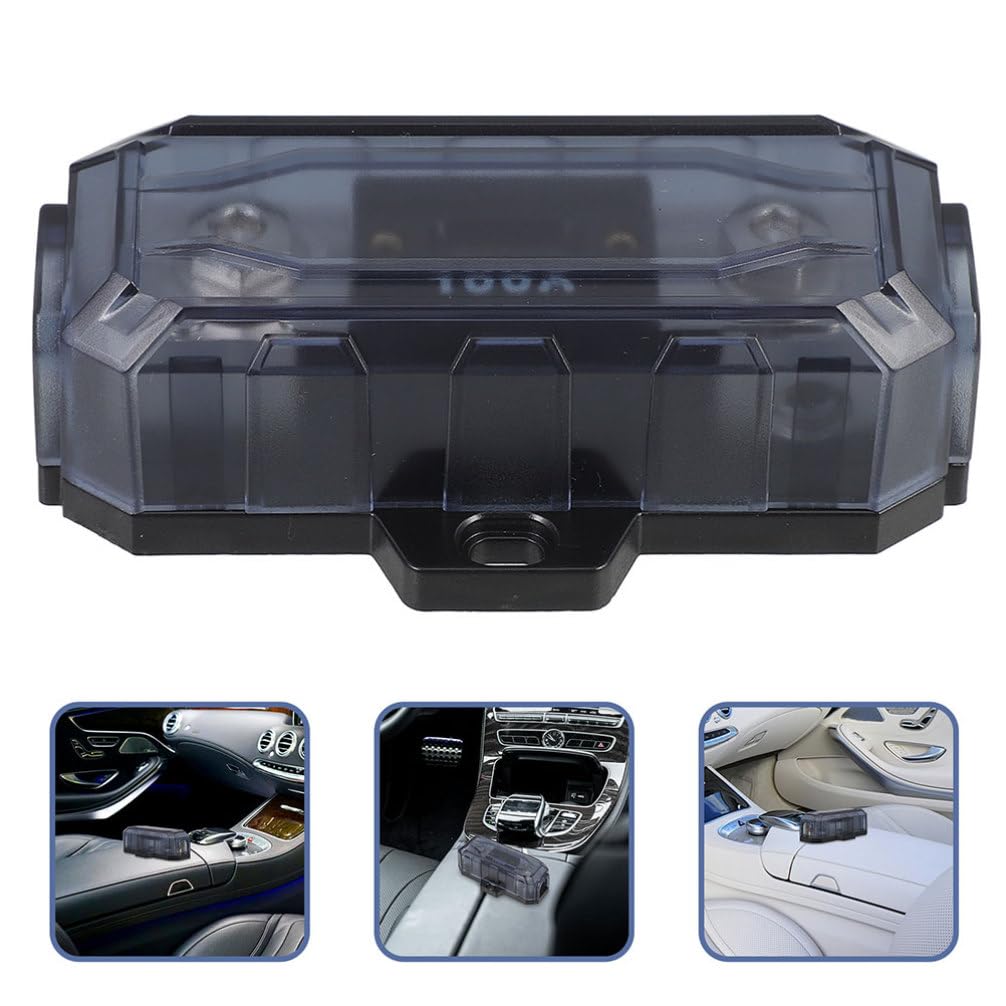 Portafusibili Anl 100a in Lega di Zinco per Audio Auto 2 Pezzi | Argento, Blocco Fusibili per Autoveicoli, Installazione Semplice, Protezione ad Alta Efficienza, Sistema Car Audio