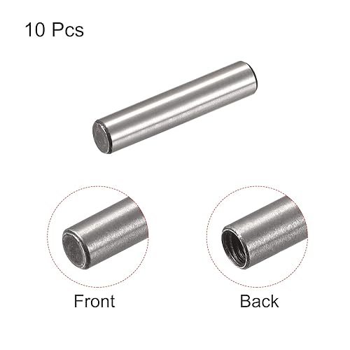 Miniatura 3 de uxcell Pasador de rosca interna M3 10 unids 0.197x0.984 in biselado plano acero al carbono cilíndrico pin cama estantería dispositivos metálicos