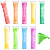 Popsicle Bags 300 Pack Kids Adults Disposable Freeze Pop Bags DIY Popsicle Pouches Yogurt Tube Healthy Snacks Fruit Smoothie Ice Party Favors with Funnel