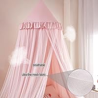 Vista 5 de Kertnic Dosel de Cama Grande en Cúpula de 31.5 pulgadas para Niñas, Dosel de Princesa de Ensueño con Volantes de Doble Capa, Tienda Colgante