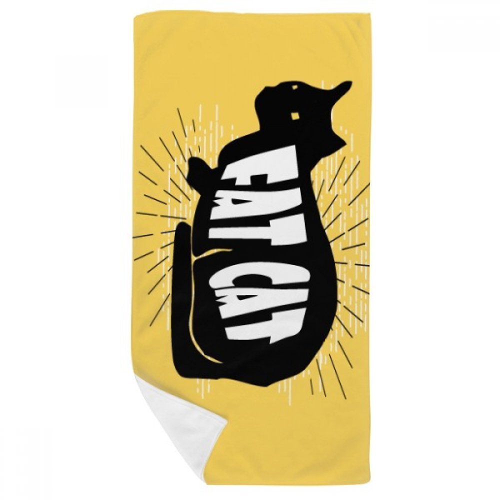 Serviette de bain Chat Noir douce pour peaux sensibles 35x70cm