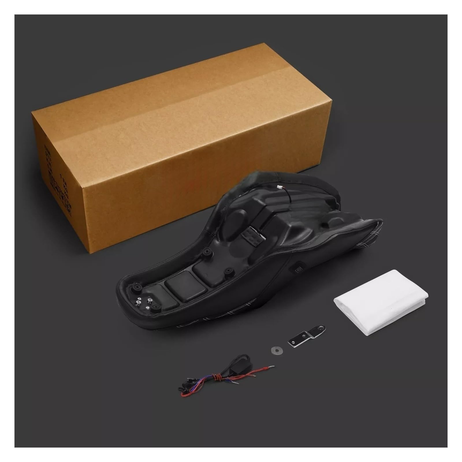 Motociclo Sedile Passeggero Accessori per moto Sella conducente passeggero riscaldata per uso urbano. Per Dyna Super Glide Low Rider 2006-2017 S11-03-BK-H(A)