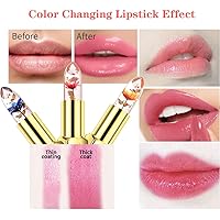 Vista 24 de Color Changing Lipstick, Magic Color Changing Lip Balm (Black to Brick Red), Natural Moisturizing Labiales Magicos Lipstick For Women