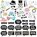 EUDUQ 52 Stück Fotobox Accessoires Hochzeit,Foto Requisiten Hochzeit Foto Booth Props Fotoautomat Requisiten Mode Fotoboxzubehör für Wedding JGA Partydeko Geburtstag