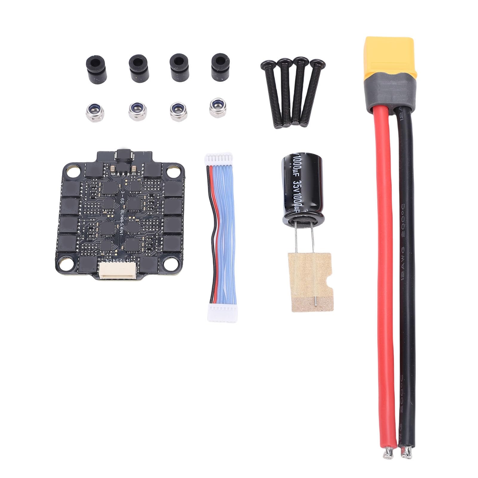 Cocoarm Zestaw Kontrolera Lotu ESC, Plastikowa Płytka Kontrolera Lotu F722 z 60A ESC, Szybka Aktualizacja Oprogramowania Sprzętowego, Bezprzewodowa Zmiana Kierunku Silnika, dla Drona RC 7 Cali 8