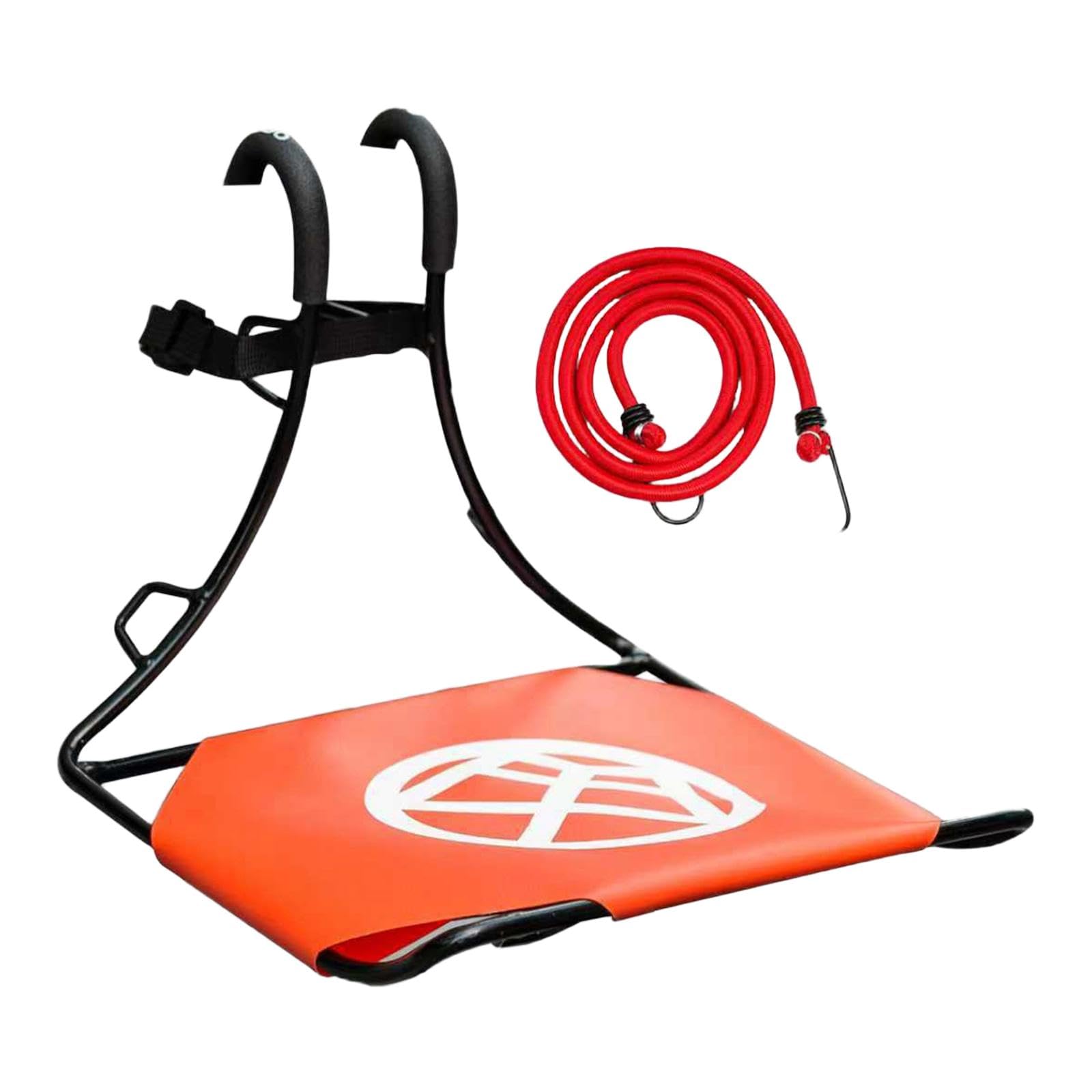 LOVIVER Storage Rack Basket Lightweight Multiuse Detachable Cargo Rack Bike Front Bag Carrier for Park Outdoor Beach, Orange Red