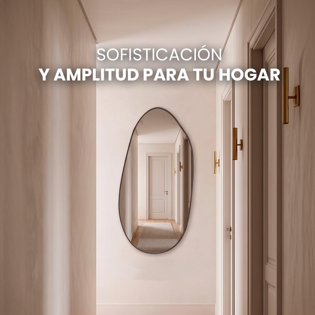 Espejo Pared Moderno Marctani Espejo Irregular para Baño o Salón Estilo Minimalista