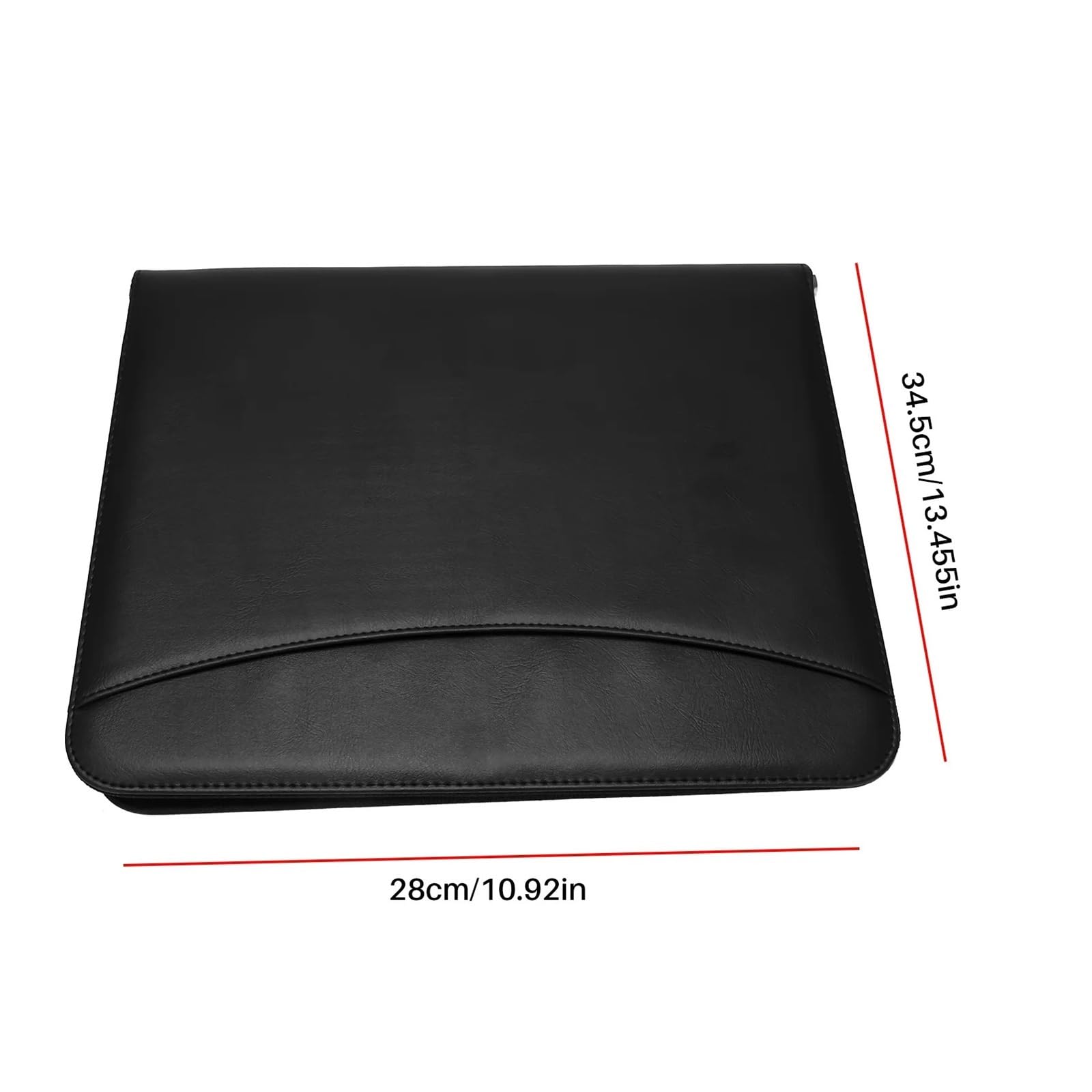 Documentos en cuero Carpeta de cuero con cierre cremallera for mesa negocios y tarjetas, carpeta for currículums, entrevistas para Oficina