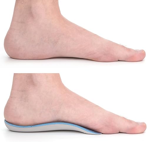 Miniatura 5 de Plantillas ortopédicas del Dr. con longitud de 34 de pie, mejores plantillas para corregir arcos caídos, pies gordos, Azul + Negro, 1