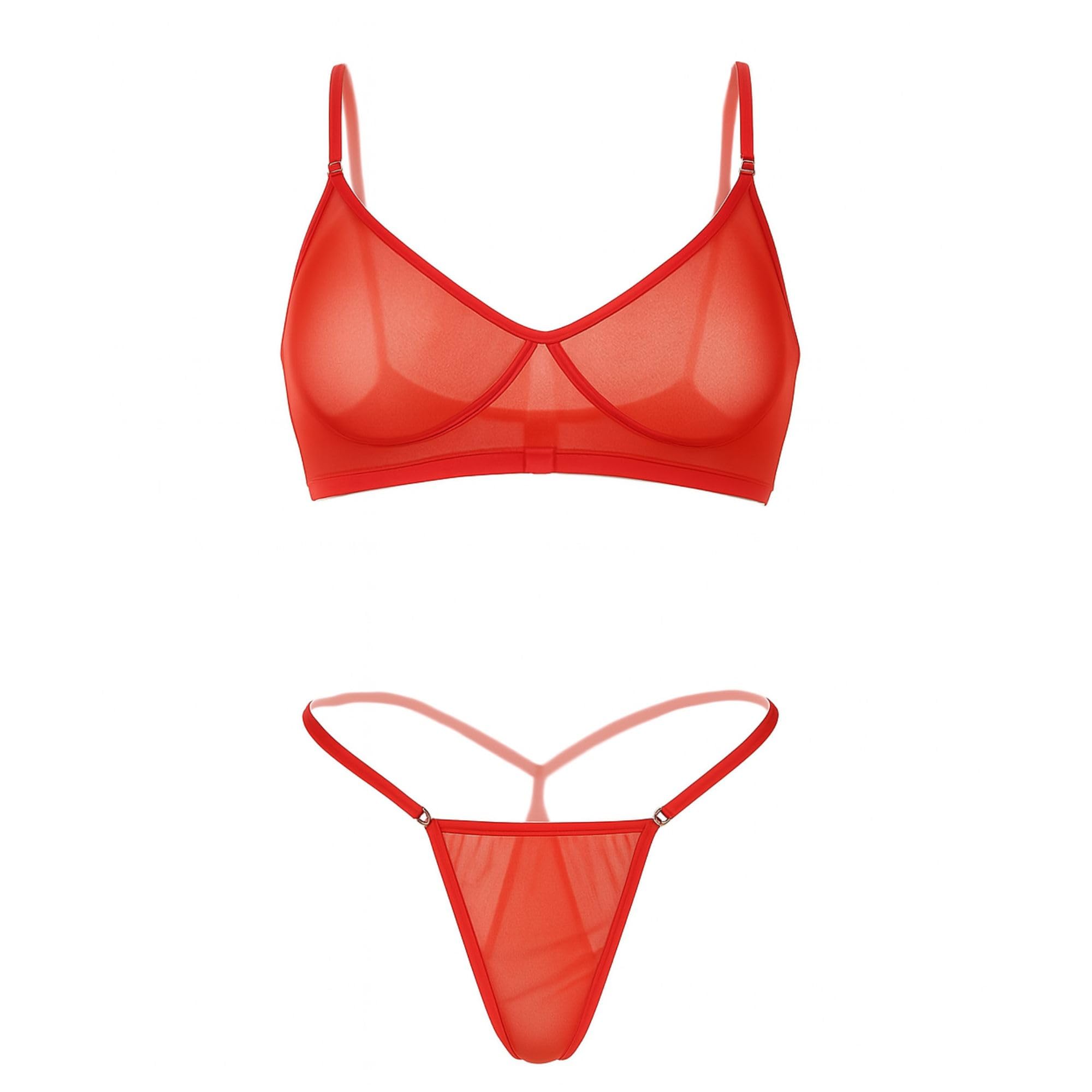 zerjama Women Lingeries for Honeymoon Bridal Lingerie Set Power Net Bra Panty Set Swimwear Bikini Set-picture-49