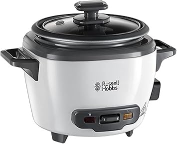 Russell Hobbs Cuociriso Piccolo 0,4 L 200 W, Multi-Cottura, Funzione Mantenimento Caldo, Pentola Antiaderente, 3 Porzioni, Ideale per 1-2 Persone 27020-56