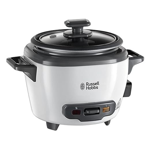 Russell Hobbs rice cooker mini [small] 0.4l (keep warm function, non-stick cooking pot, rice spoon & measuring cup, also ideal for quinoa & couscous, rice warmer) 27020-56, 200g per serving