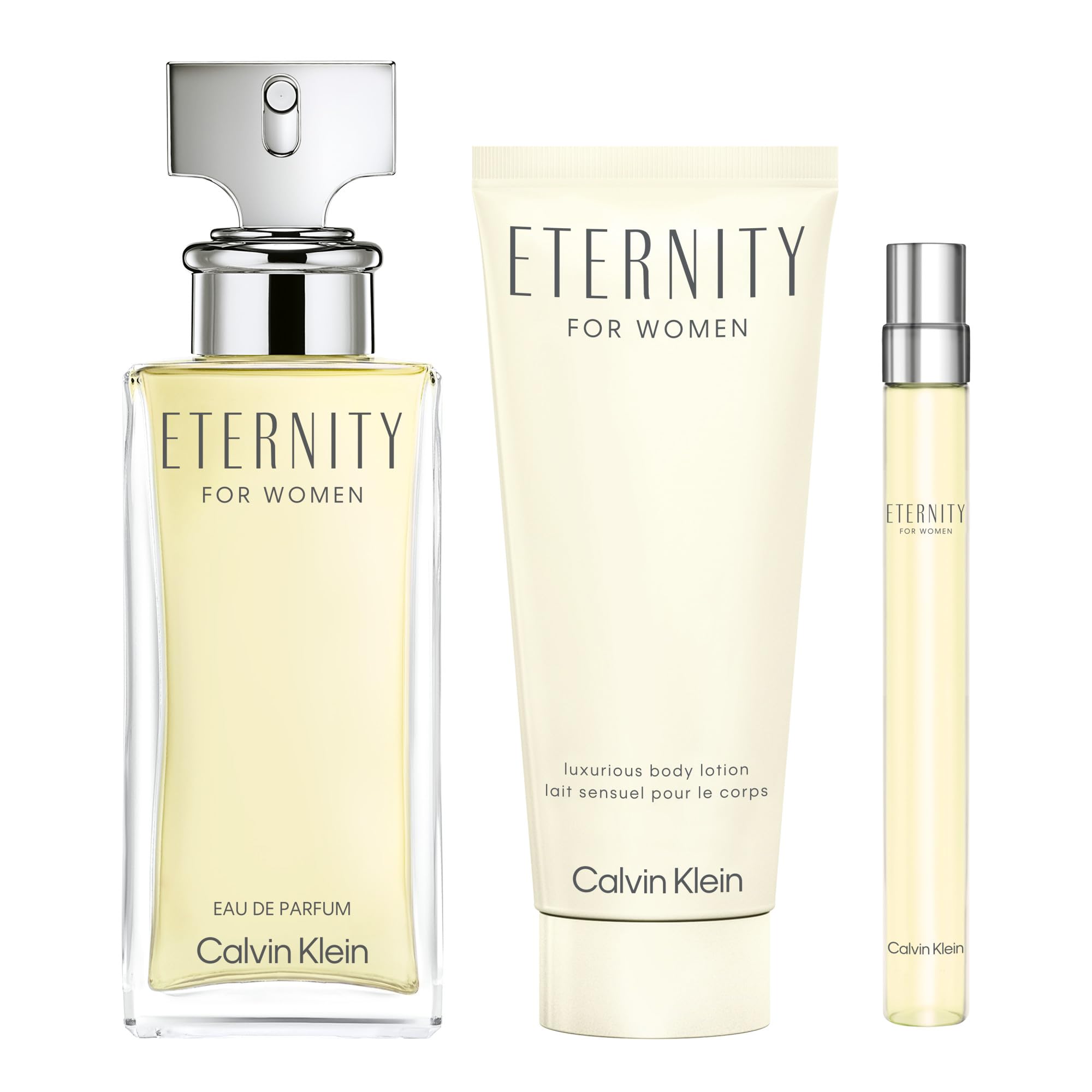 Calvin Klein Eternity Eau de Parfum for Women and Body Lotion Trio Gift Set