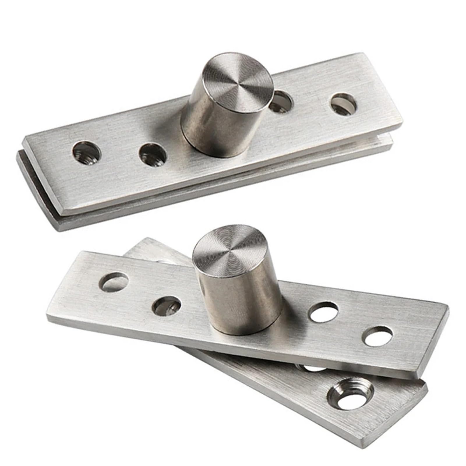CLEUFWKO Stainless Steel Rotating Door Hinge, 360 Degree Rotation Axis Up and Down Locating Shaft Hidden Pivot Supplies Cabinet Hardware(150x29x4mm)