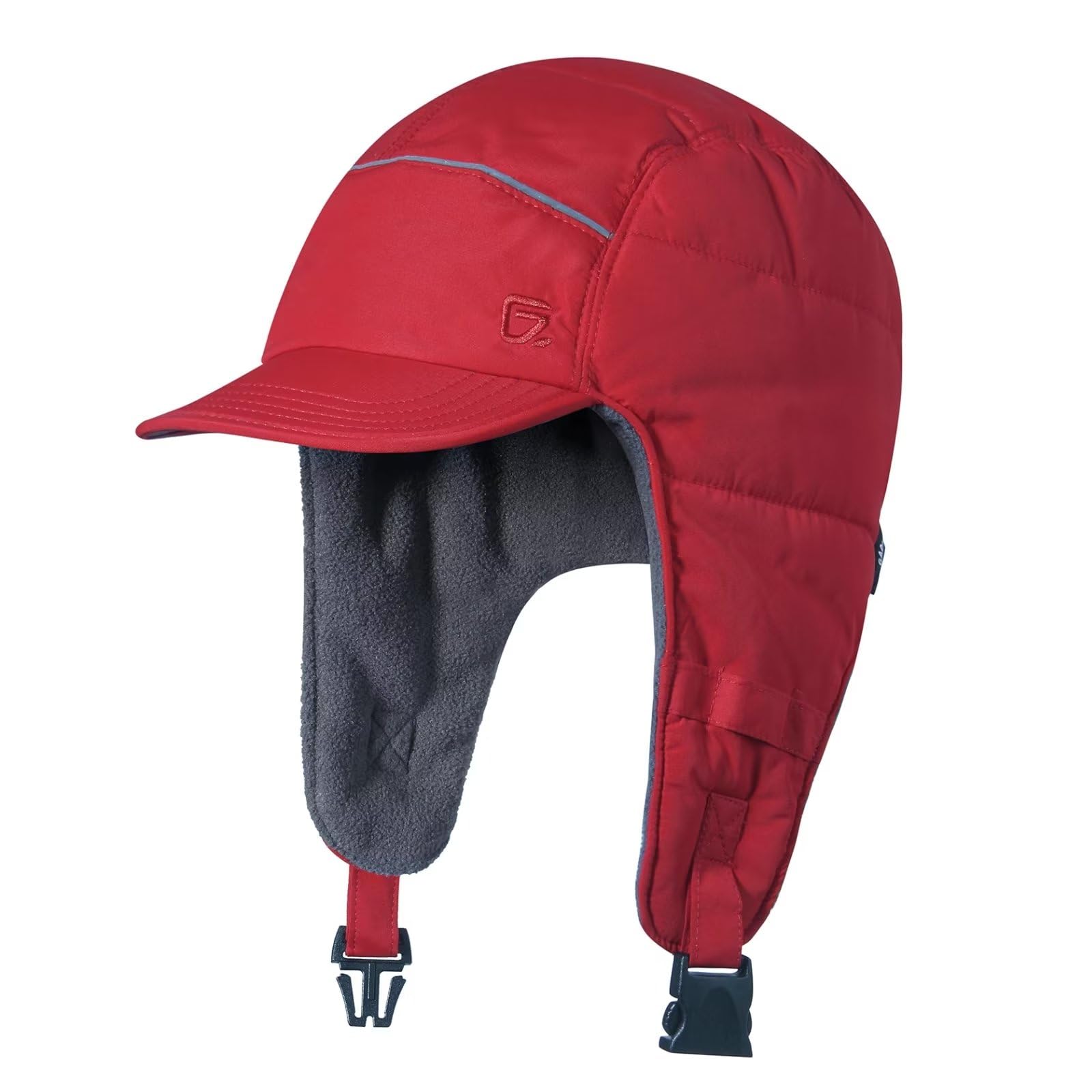GADIEMKENSD Trapper Hat Winter Hat with Ear Flaps Water Repellent Reflective Baseball Cap