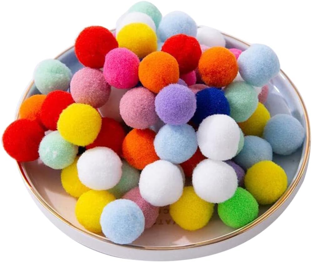 YYCRAFT Craft Pom Pom Balls 1.5 Inch Pom Poms 50pcs（Pom Size:1.5",Tan