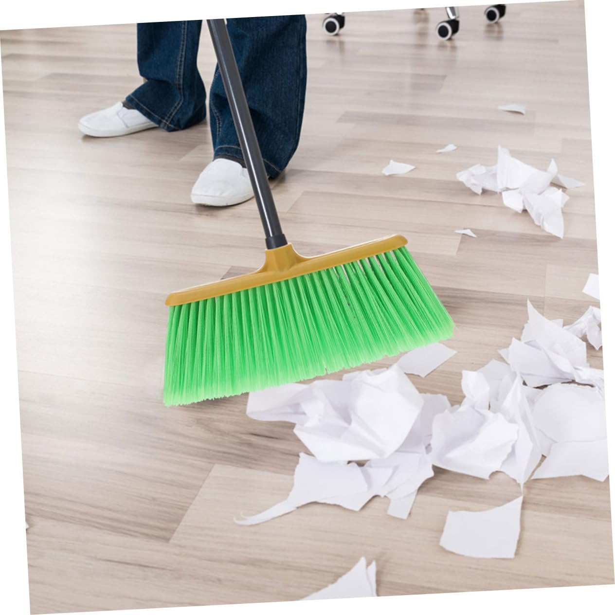 2pcs Replacement Broom Head for House Broom Long Handle Sweeper Head Plastic Brush Replacement Part Heavy Duty Sweeper