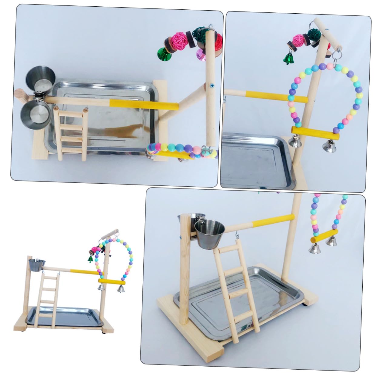 COLLBATH Vogelspielzeug Für Papageien Leiter-papageienspielzeug Papageien-stehständer Umweltfreundliches Und Sicheres Material Fördert Bewegung Und Koordination Für Nymphensittiche Und Sitt