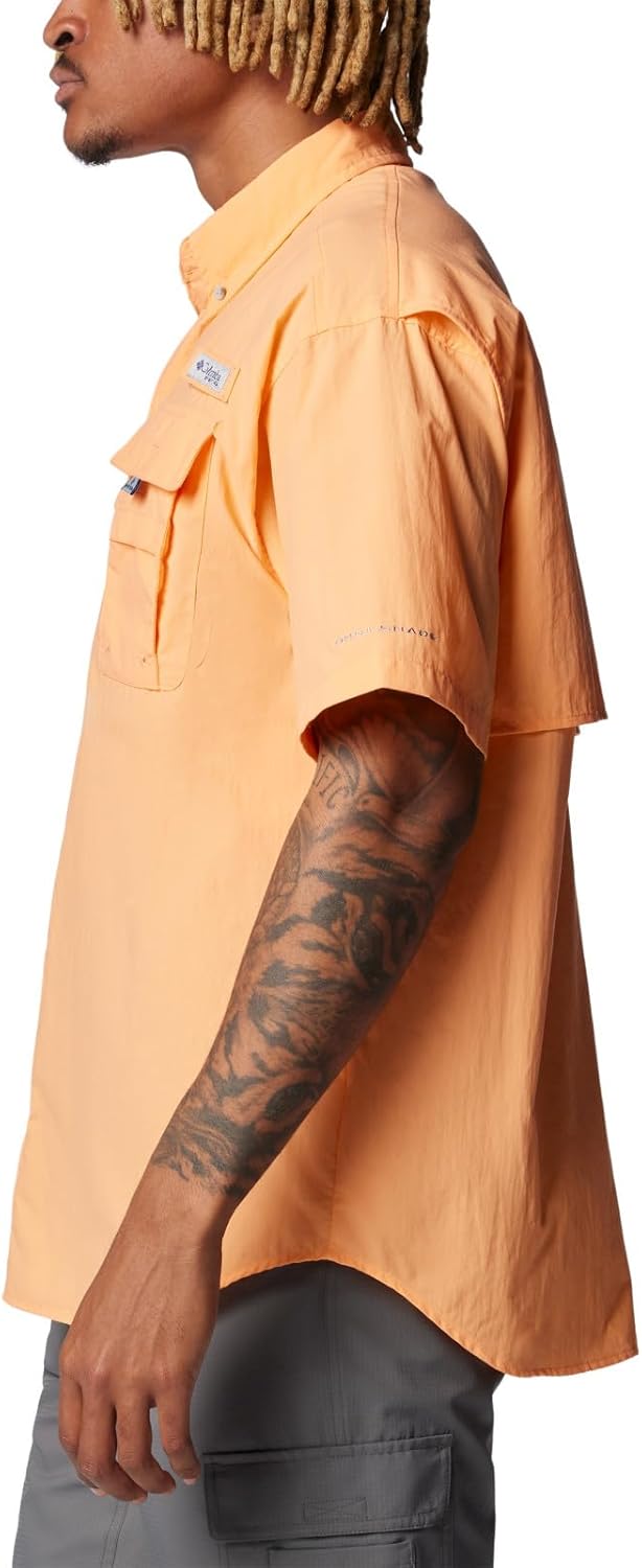 Columbia Men's Bahama Ii Short Sleeve Shirt 2024 Bright Nectar XX-Small