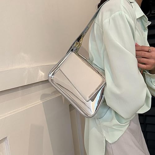 Miniatura 6 de TRBSXRT Y2K - Bolso de mano para mujer, bolso de noche con purpurina de cuero, bolsos de fiesta, bonitos bolsos metálicos para el hombro