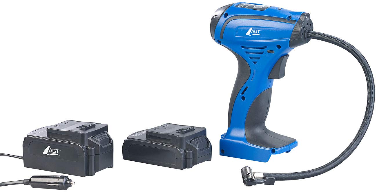 AGT Akku-Kompressor Luftpumpe für Reifen, 116 psi, LCD