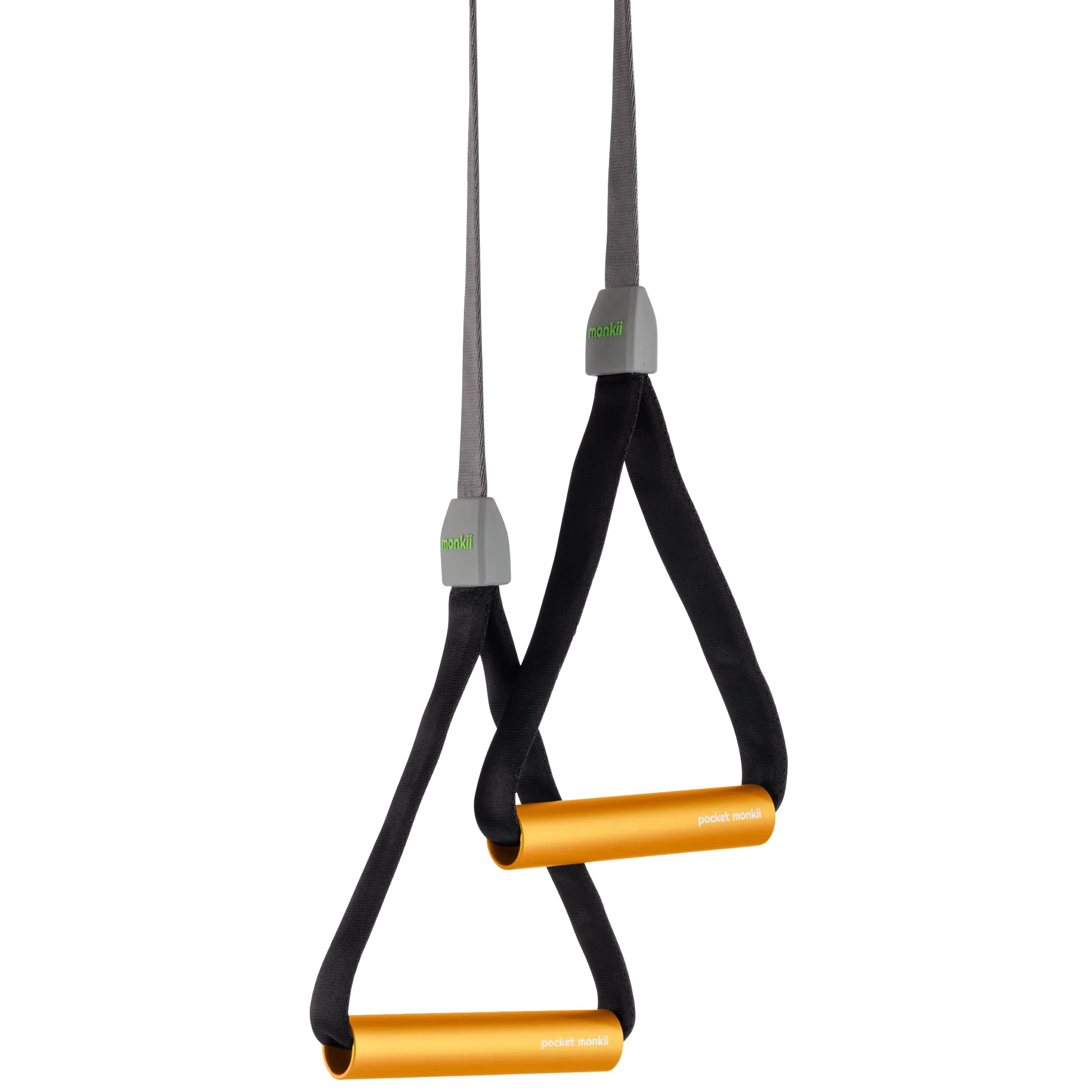 wild gym Pocket monkii Orange Home Fitness Travel System, All in One Gym Bodyweight Workout Kit, Lightweight Portable Home Training Kit for Travel, Outdoors, or Home - Door Anchor Included…