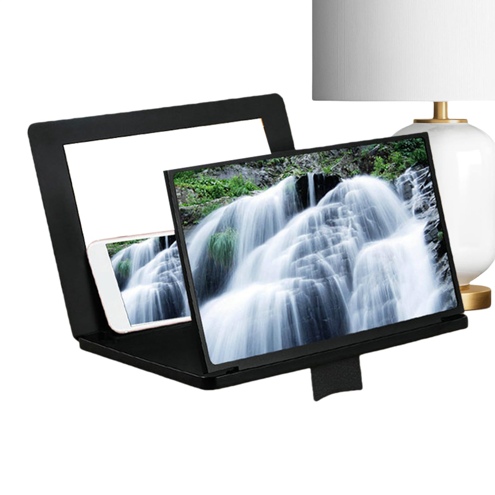 Lupa de pantalla de teléfono portátil 3D HD con ampliador de proyector espejo