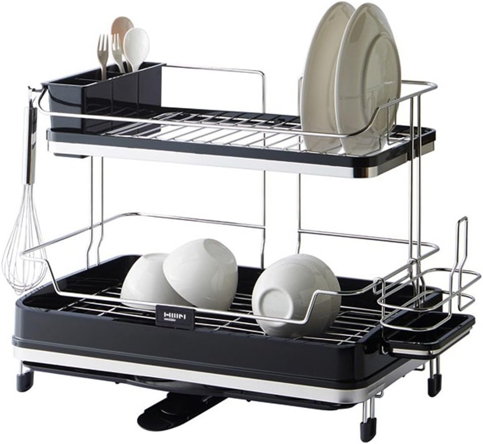 [Hanssem]Sink Dish Drying Rack Two Tier Shelf Liner Dish Holder Dish